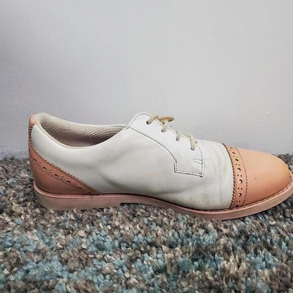 G Fore Golf Shoes Womens Size 8 Gallivanter Cap Toe Snow Blush Spikeless - Picture 2 of 12